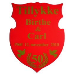 50 r - Skjold til guldbryllup - Fix og frdig 