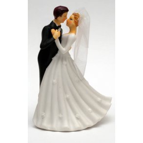 13 cm kagefigur til bryllup - Brudevals