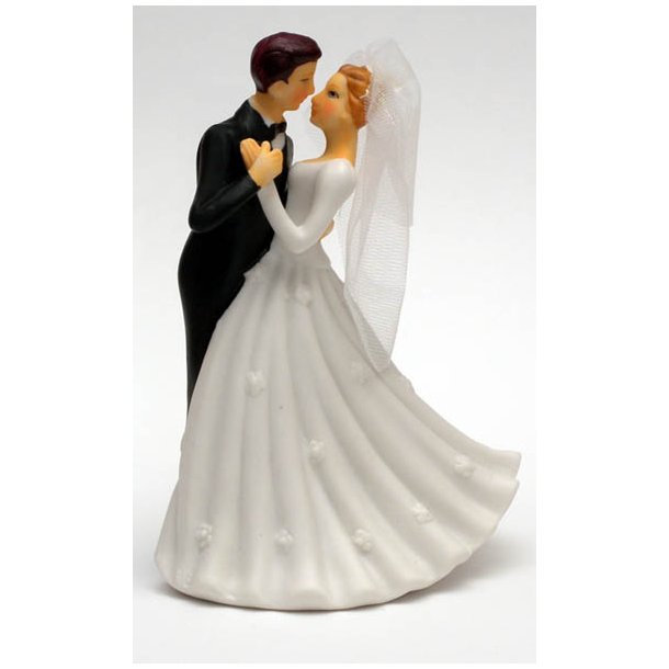 13 cm kagefigur til bryllup - Brudevals