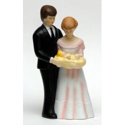 16,5 cm kagefigur til bryllup - Bryllup & barned&aring;b