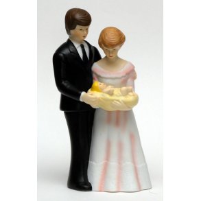 16,5 cm kagefigur til bryllup - Bryllup & barned&aring;b