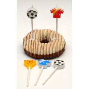 Lys til lagkage - fodbold, trøje og pokal