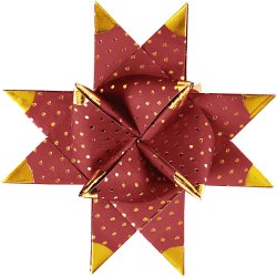 15 mm 25 mm Stjernestrimler - 48 stk. Rd/Guld i 3 mnstre - Copenhagen