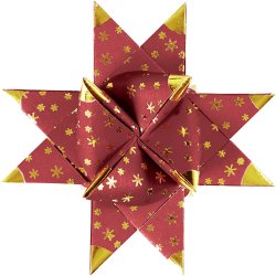 15 mm 25 mm Stjernestrimler - 48 stk. Rd/Guld i 3 mnstre - Copenhagen