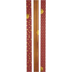 15 mm 25 mm Stjernestrimler - 48 stk. Rd/Guld i 3 mnstre - Copenhagen