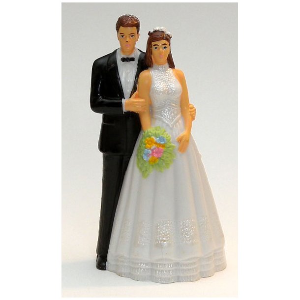 12 cm kagefigur til bryllup - Brudepar