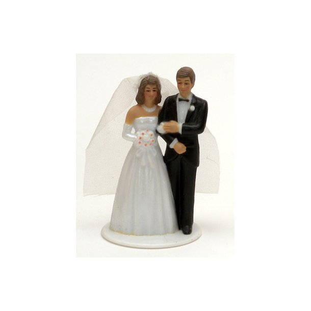  7,5 cm kagefigur til bryllup - Brudepar