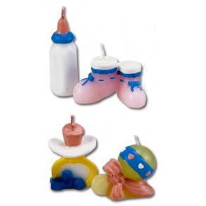 Lys - sutteflaske, sut, babysokker og rangle