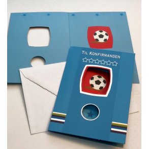 Telegram med fodbold og udstandsninger