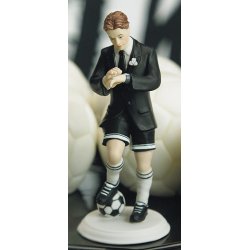 14 cm kagefigur eller bordpynt fodbolddreng
