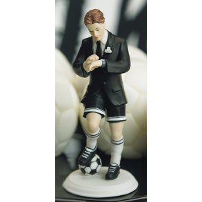 14 cm kagefigur eller bordpynt fodbolddreng