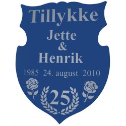 25 r - Skjold til slvbryllup - Fix og frdig