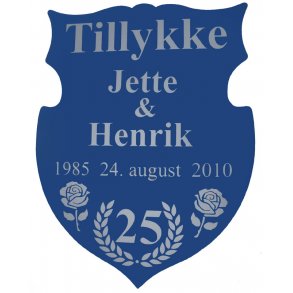 25 r - Skjold til slvbryllup - Fix og frdig