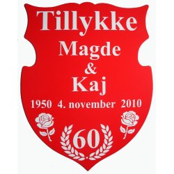 60 r - Skjold til diamantbryllup - Fix og frdig