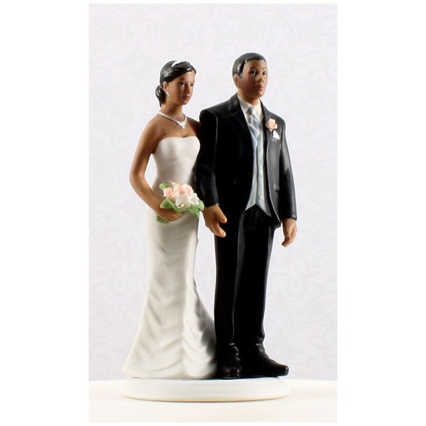 13,5 cm bryllupskagefigur - H&aring;nd p&aring; bagdel 