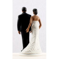 13,5 cm bryllupskagefigur - H&aring;nd p&aring; bagdel 