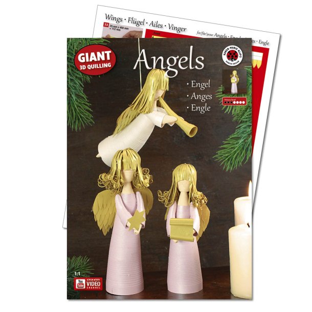 Instruktionsblad - Gigant 3D Quilling - Angels - Engle