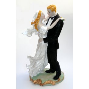 37 cm stor bryllupsfigur - Yndig par