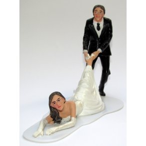 11 cm kagefigur til bryllup - Gom slber brud