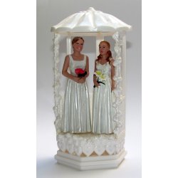 10 cm kagefigur til bryllup - 2 kvinder