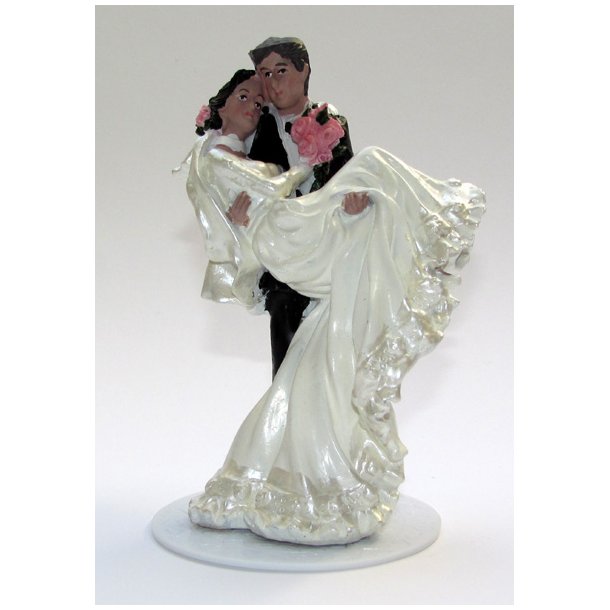 12,5 cm kagefigur til bryllup - Gom b&aelig;rer brud