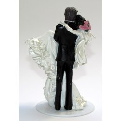 12,5 cm kagefigur til bryllup - Gom b&aelig;rer brud