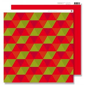 Scrapbookingark - Trekantet - Rød