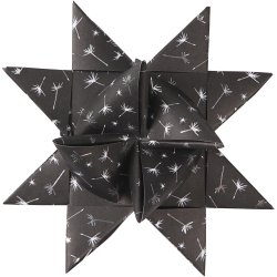 15 mm 25 mm Stjernestrimler - 48 stk. - Sort/Slv i 4 mnstre