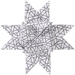 15 mm 25 mm Stjernestrimler - 48 stk. - Sort/Slv i 4 mnstre