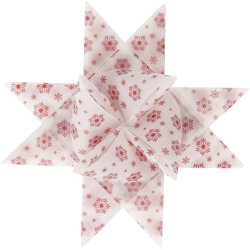 15 mm 25 mm Stjernestrimler - 48 stk. - Hvid/Rd i 4 mnstre