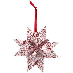 15 mm 25 mm Stjernestrimler - 48 stk. - Rd/Hvid/Grn i 4 mnstre