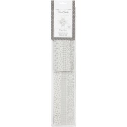 15 mm 25 mm Stjernestrimler - 48 stk. - Hvid/Slv i 4 mnstre