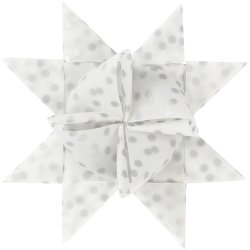 15 mm 25 mm Stjernestrimler - 48 stk. - Hvid/Slv i 4 mnstre