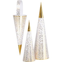 Krmmerhuse - 3 Stk. - Guld/Hvid