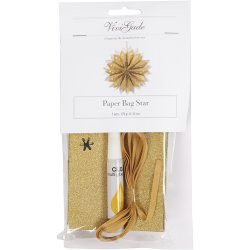 Stjerne af papirposer - 1 st - Guld 