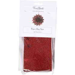 Stjerne af papirposer - 1 st - Rd