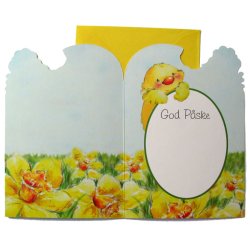 Pskekort - Pskebamse i pskeg - udstandset kort