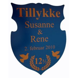 12,5 r - Skjold til kobberbryllup - Fix &amp; frdig