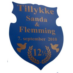 12,5 r - Skjold til kobberbryllup - Fix &amp; frdig