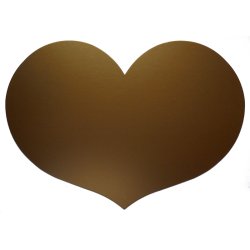 50 r - Skjold til guldbryllup - Guld hjerte