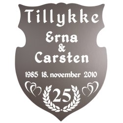 25 r - Skjold til slvbryllup - Fix og frdig