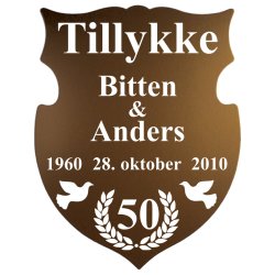 50 r - Skjold til guldbryllup - Fix og frdig 