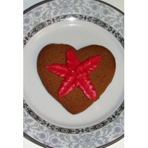 Honning hjerte med blomsten julestjerne