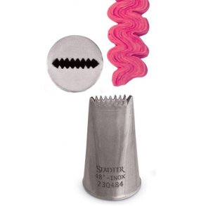 Konditor tylle - Båndtylle 10 mm takket/takket