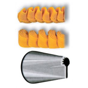 Konditor tylle - Båndtylle 14 mm takket/glat