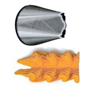 Konditor tylle - Båndtylle 10 mm takket/takket