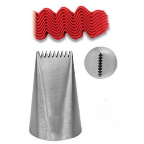 Konditor tylle - Båndtylle 22 mm takket/takket