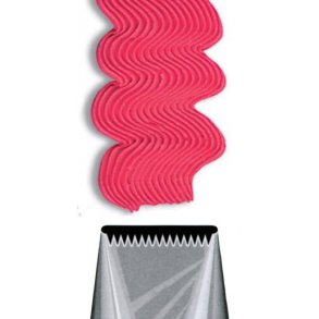 Konditor tylle - Båndtylle 45 mm takket/glat