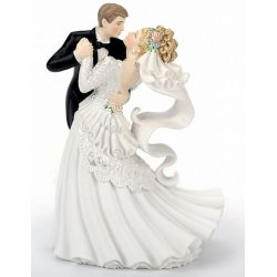  9,5 cm kagefigur til bryllup - Dansende brudepar