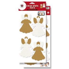 Stanseark med engle i guld - til at trykke ud